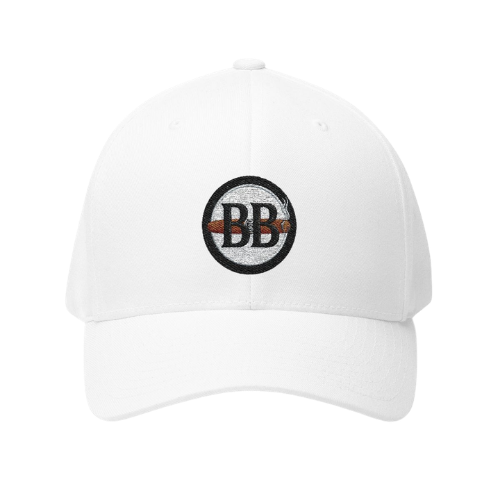 White BB Stitch FlexFit Hat