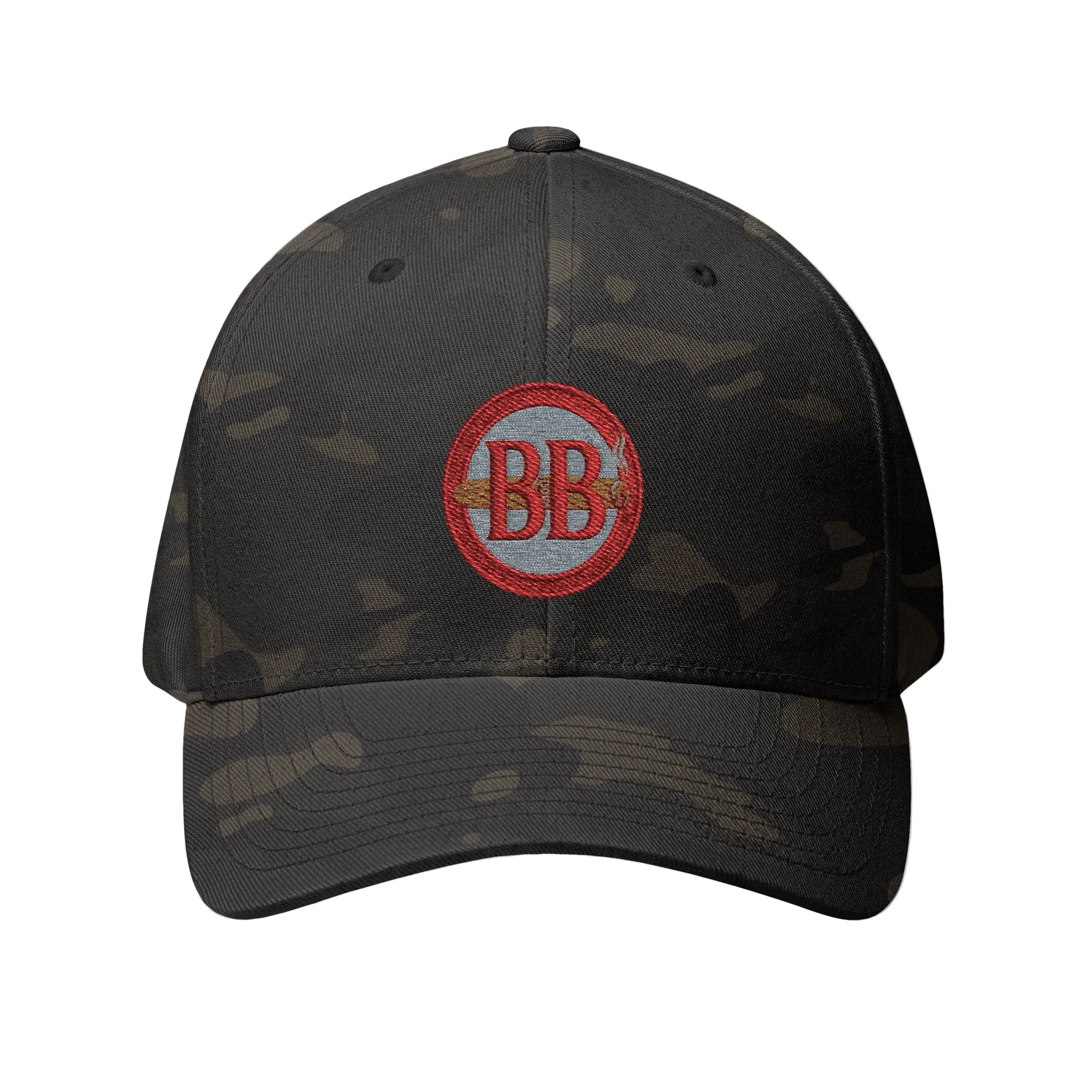 Red BB Stitch FlexFit Hat